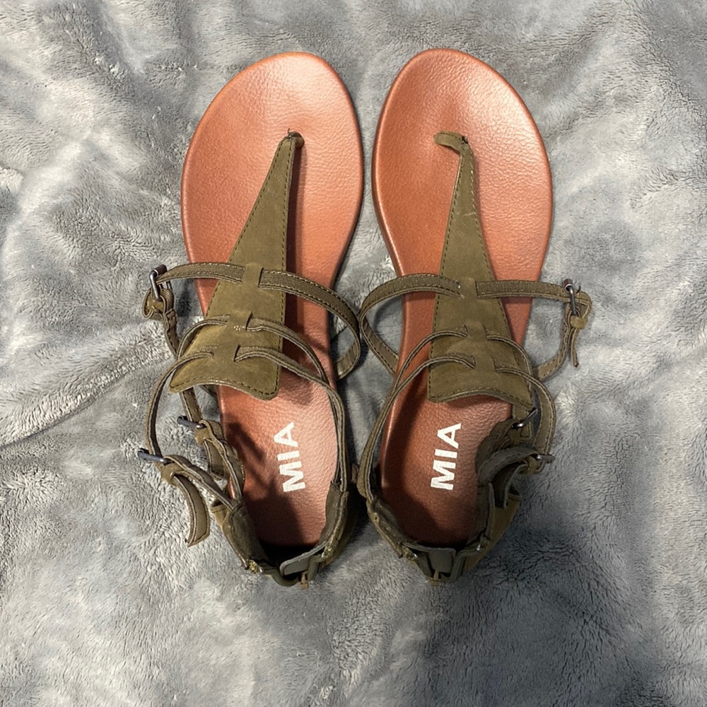 Olive green sandals